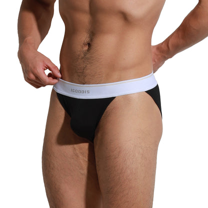Men's Tagless Men's High-Cut Briefs  Soft Elastic Underwear Breathable Contoured Pouch Comfort U3003