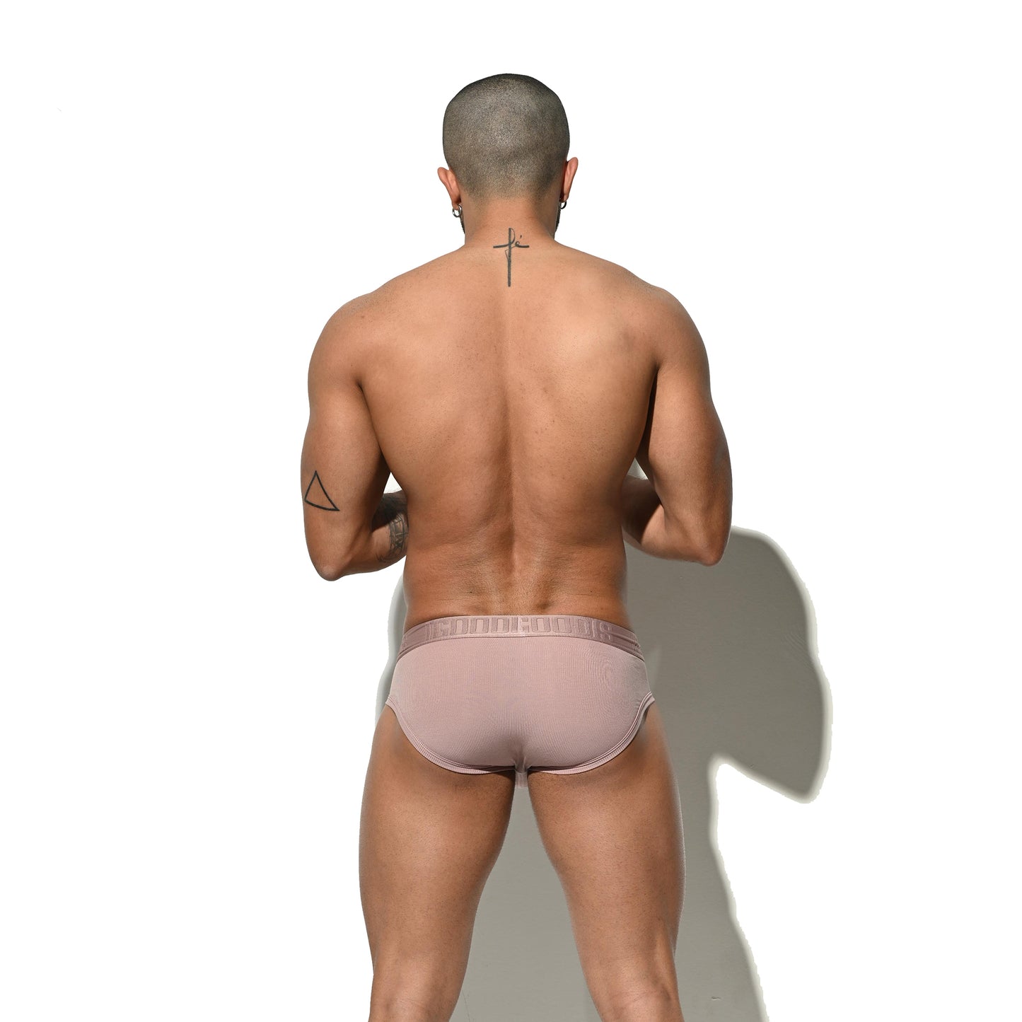 Men's Tagless Modal Underwear Brief Pink Screw thread Elasticity Panties  U3102