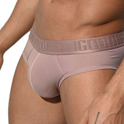 Men's Tagless Modal Underwear Brief Pink Screw thread Elasticity Panties  U3102