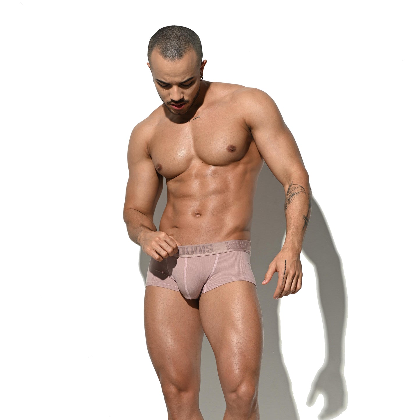 Men's Tagless Low Waist Boxer Briefs Soft Modal Elastic Underwear for Comfortable Fit U4106