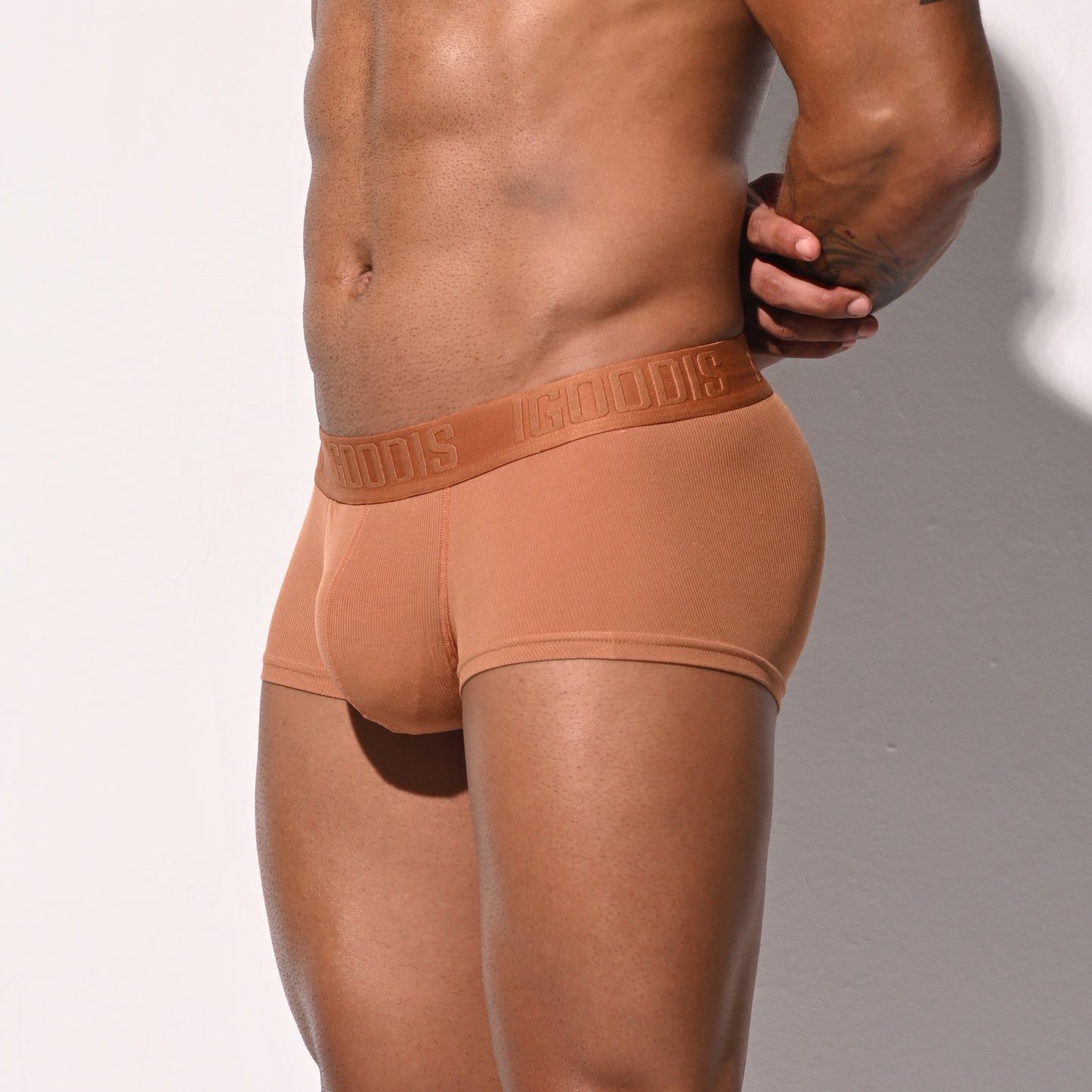 Men's Tagless Low Waist Boxer Briefs Soft Modal Elastic Underwear for Comfortable Fit U4106