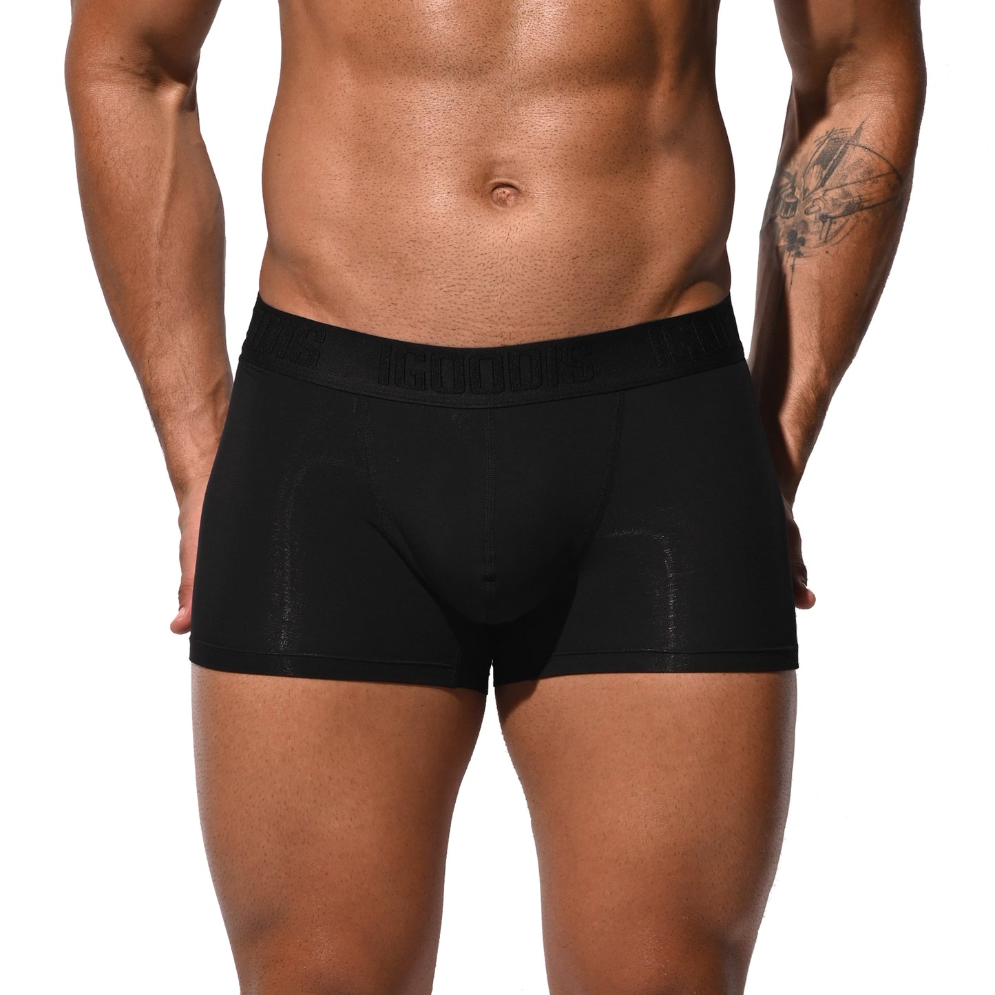 Men's Soft Modal High Elastic U-Pouch Modal Underwear Airy Boxer brief Soft Solid U4116