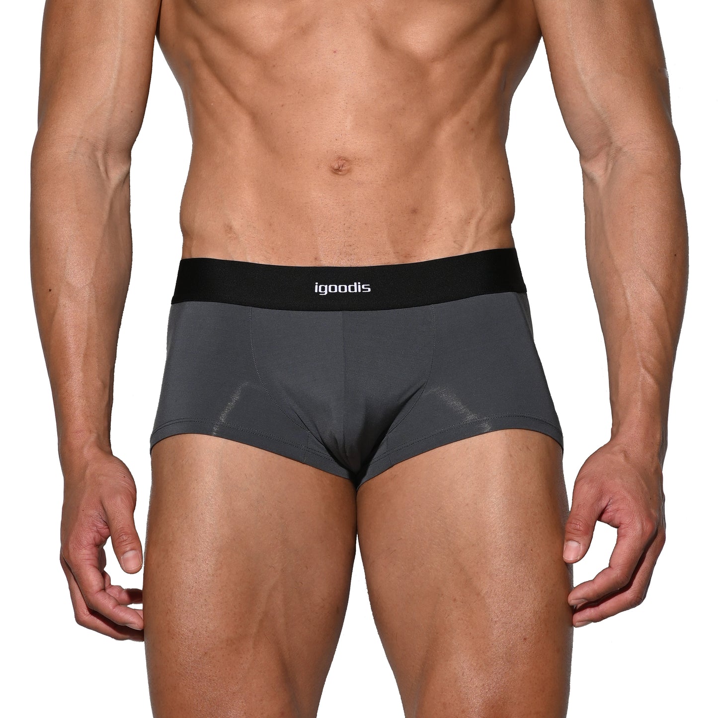 Men's Tagless Low Waist Modal Boxer Briefs Soft Elastic Underwear for All-Day Comfort U4531