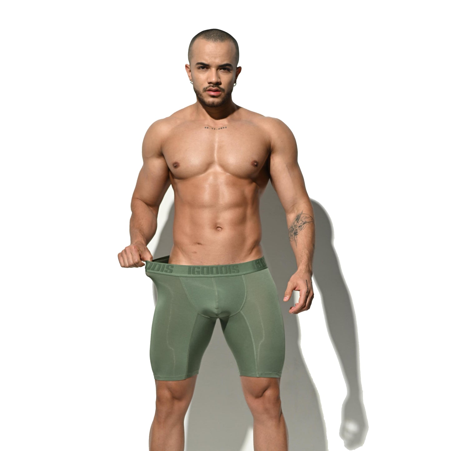 Men's Soft Modal High Elastic U-Pouch Modal Underwear Airy Boxer brief Soft Solid U5120