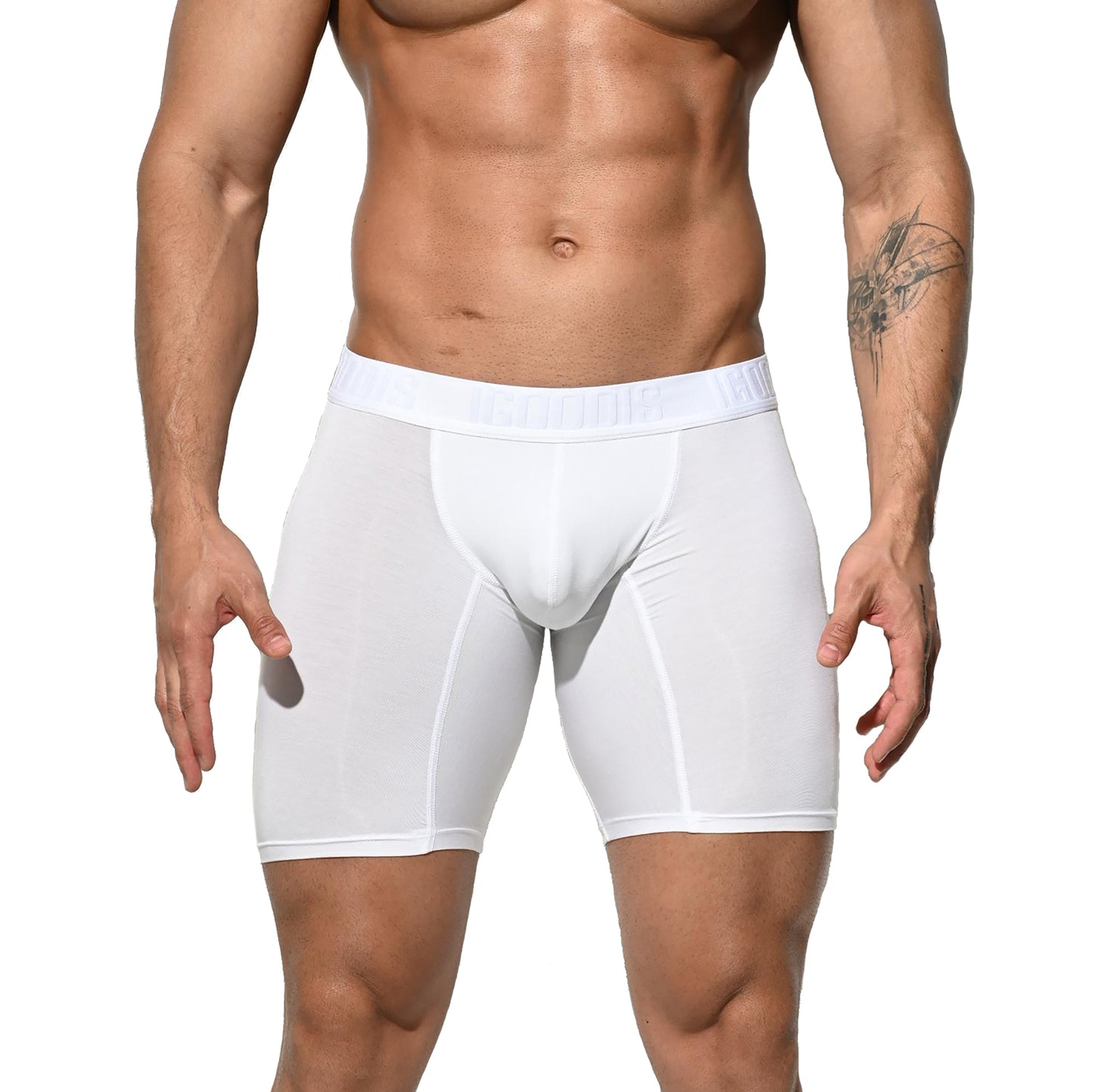 Men's Soft Modal High Elastic U-Pouch Modal Underwear Airy Boxer brief Soft Solid U5120