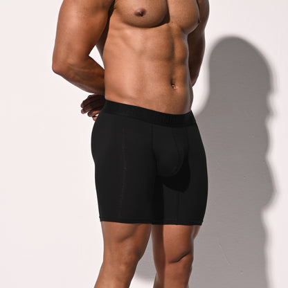 Men's Soft Ribbed Modal  High Elastic U-Pouch Underwear Airy Boxer brief Soft Solid U5121