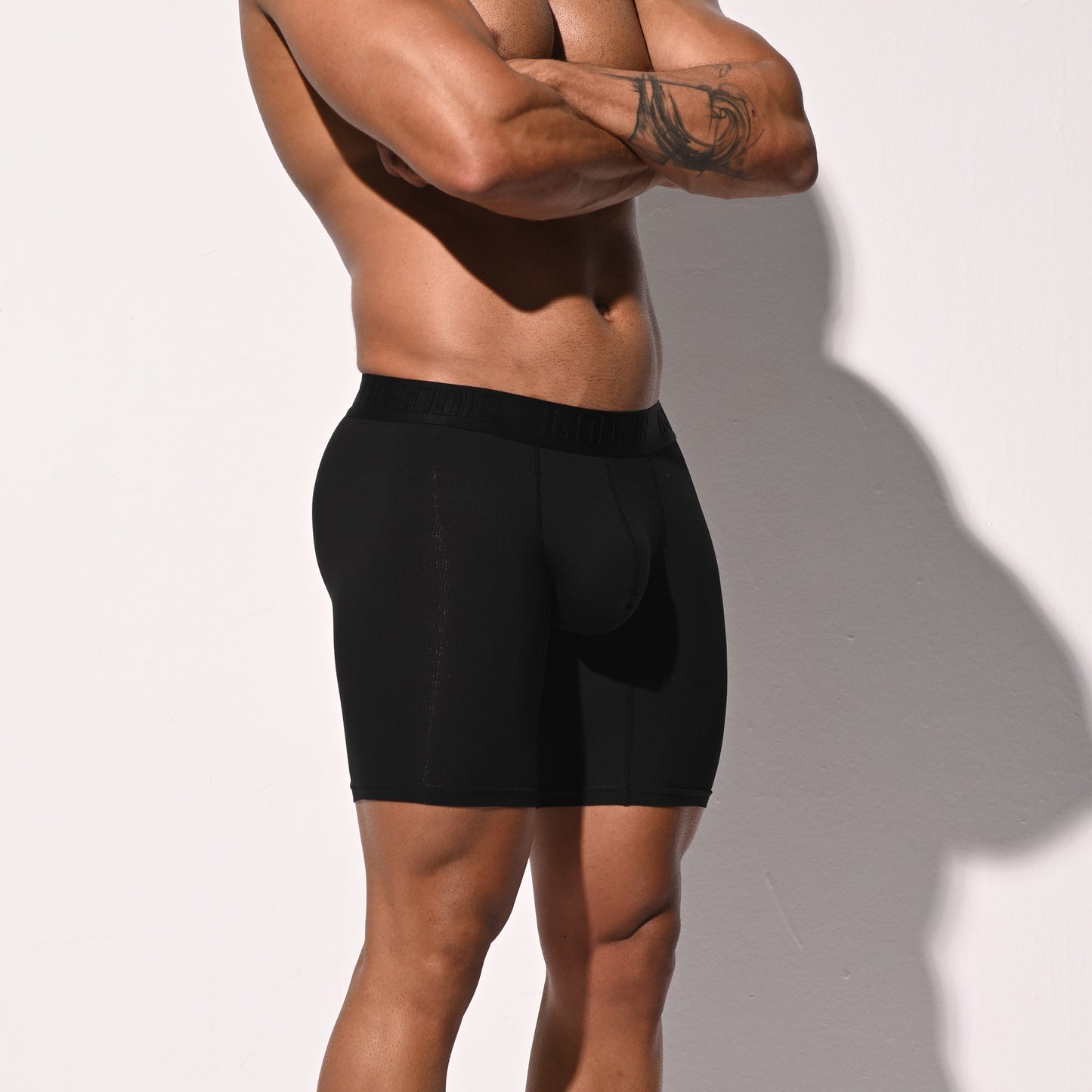 Men's Soft Ribbed Modal  High Elastic U-Pouch Underwear Airy Boxer brief Soft Solid U5121