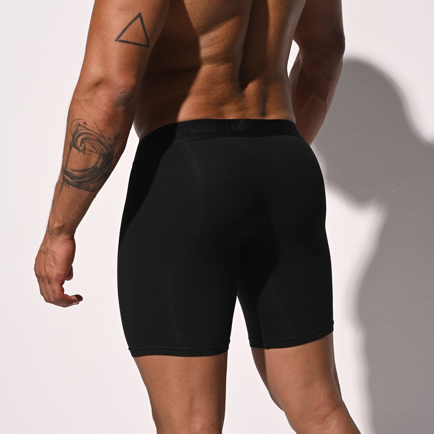 Men's Soft Ribbed Modal  High Elastic U-Pouch Underwear Airy Boxer brief Soft Solid U5121