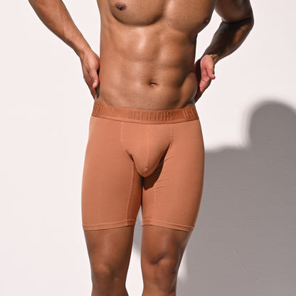 Men's Soft Ribbed Modal  High Elastic U-Pouch Underwear Airy Boxer brief Soft Solid U5121