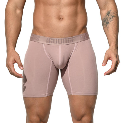 Men's Soft Ribbed Modal  High Elastic U-Pouch Underwear Airy Boxer brief Soft Solid U5121