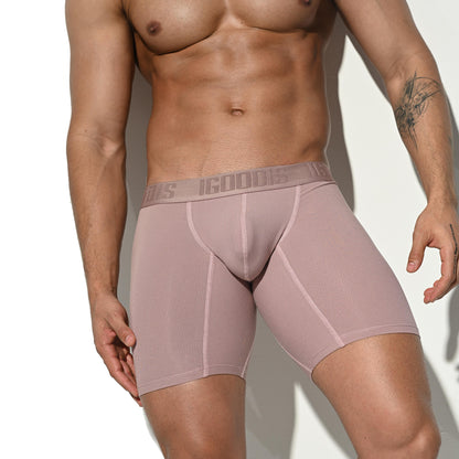 Men's Soft Ribbed Modal  High Elastic U-Pouch Underwear Airy Boxer brief Soft Solid U5121