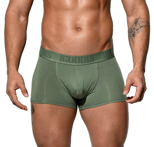Men's Soft Modal High Elastic U-Pouch Modal Underwear Airy Boxer brief Soft Solid U4116