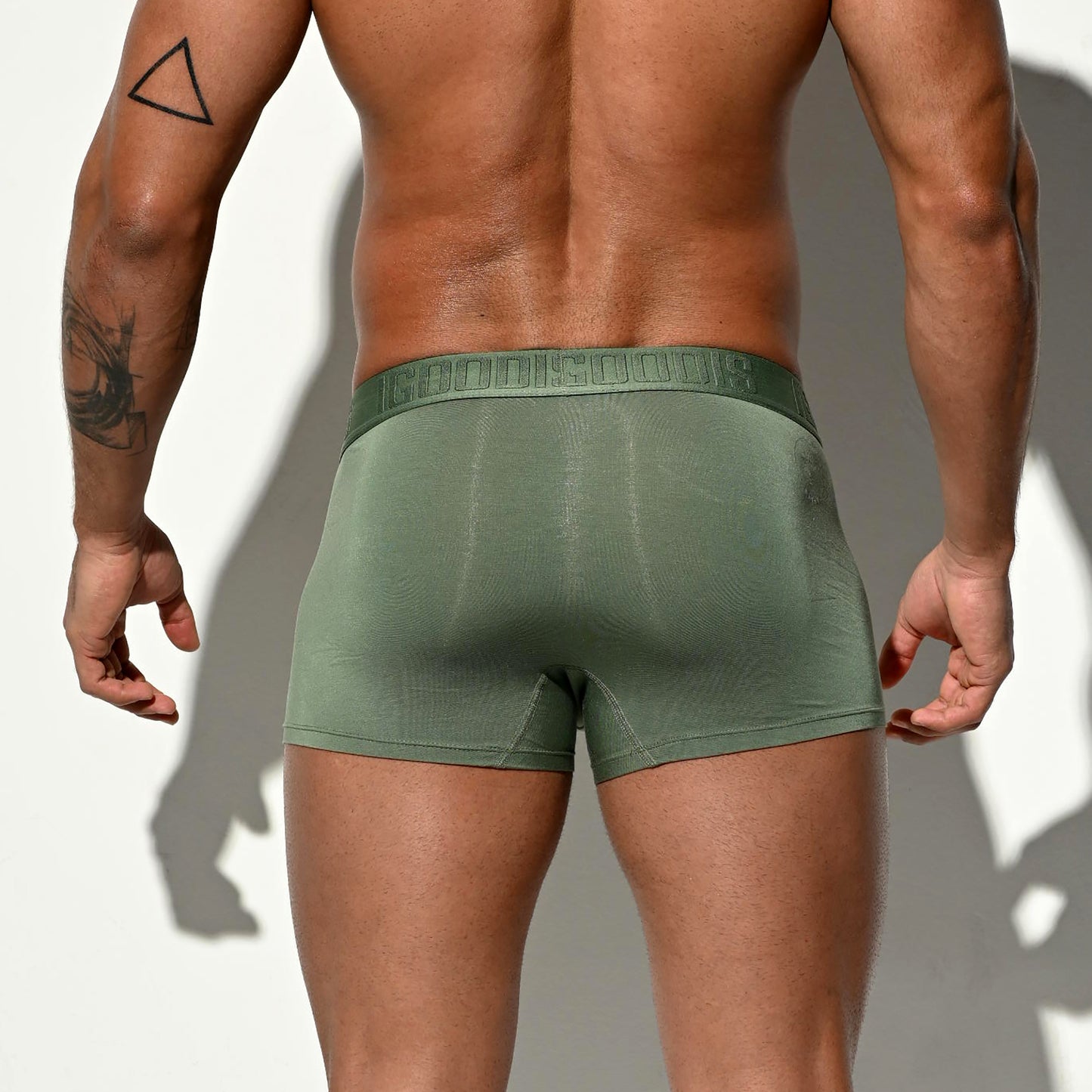 Men's Soft Modal High Elastic U-Pouch Modal Underwear Airy Boxer brief Soft Solid U4116