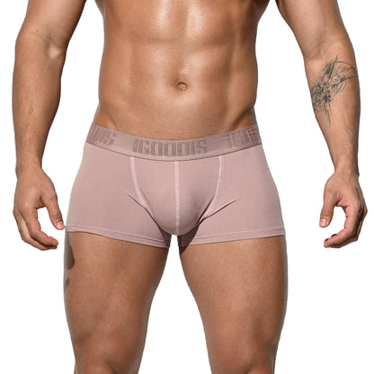 Men's Boxer Briefs - Soft Modal High Elastic Ribbed Underwear with Double-Layer Crotch for Summer U4117