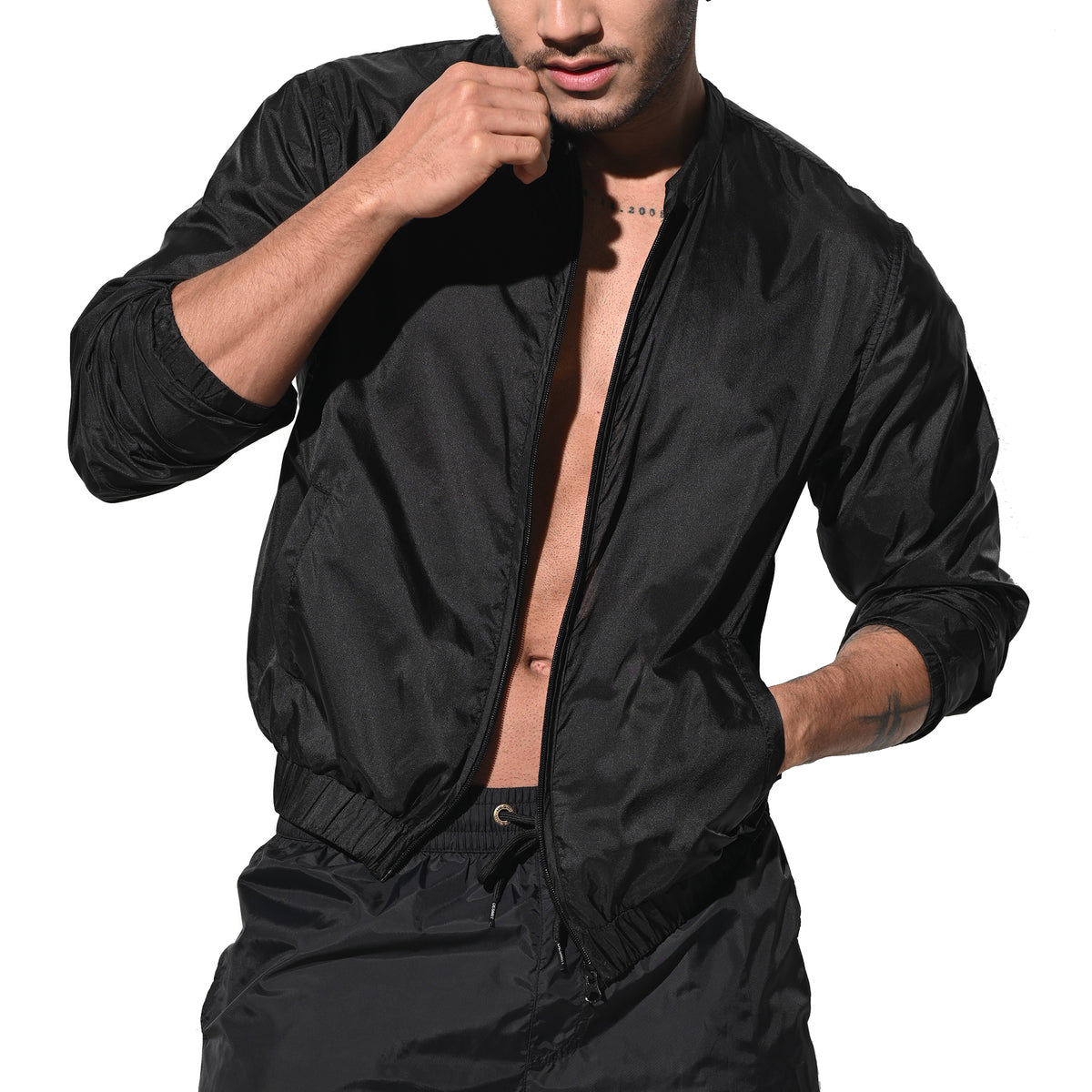 DESMIIT Men's Ultra Thin Semi-Sheer Long Sleeve Button Down Shirt, Loose Fit Nylon Ultra Lightweight UV Protection Vacation Travel Shirt B7242