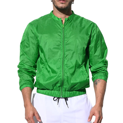 DESMIIT Men's Ultra Thin Semi-Sheer Long Sleeve Button Down Shirt, Loose Fit Nylon Ultra Lightweight UV Protection Vacation Travel Shirt B7242