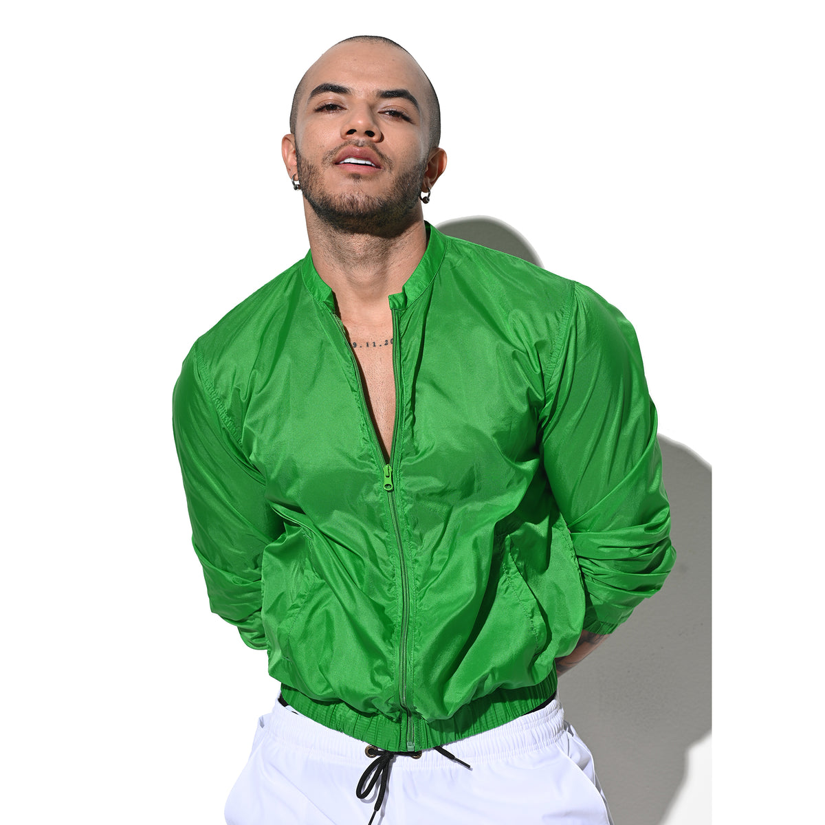 DESMIIT Men's Ultra Thin Semi-Sheer Long Sleeve Button Down Shirt, Loose Fit Nylon Ultra Lightweight UV Protection Vacation Travel Shirt B7242