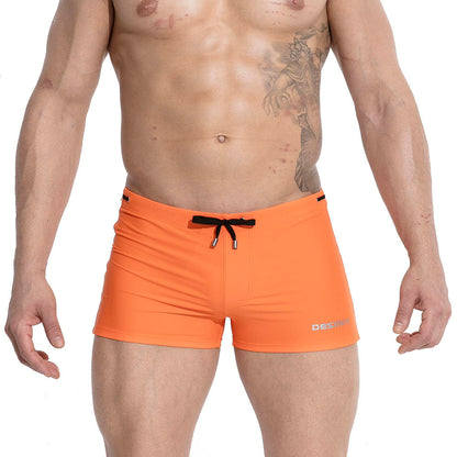 DESMIIT Men's Sponge Trunks Pad Solid Swimwear Sexy swimming Sunbath Swimsuit S409